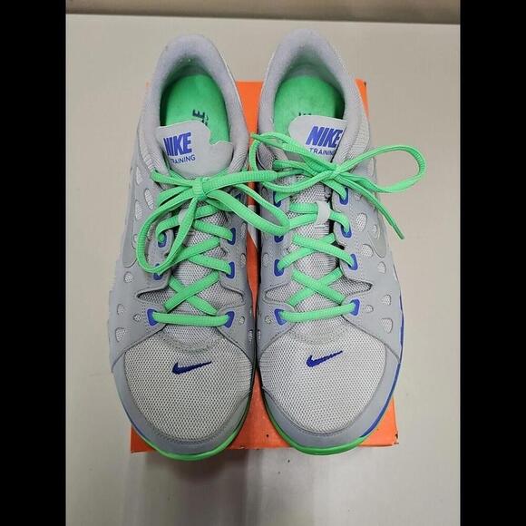 Women’s NIKE TRAINING Shoes FlexSUPREME SZ 10 GREY/LIME/SILVER RUNNING FITSOLE - Picture 1 of 6
